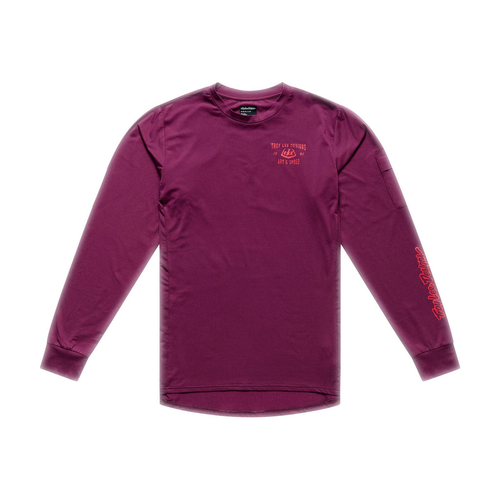 Ruckus Ride LS Tee Lockdown Sangria