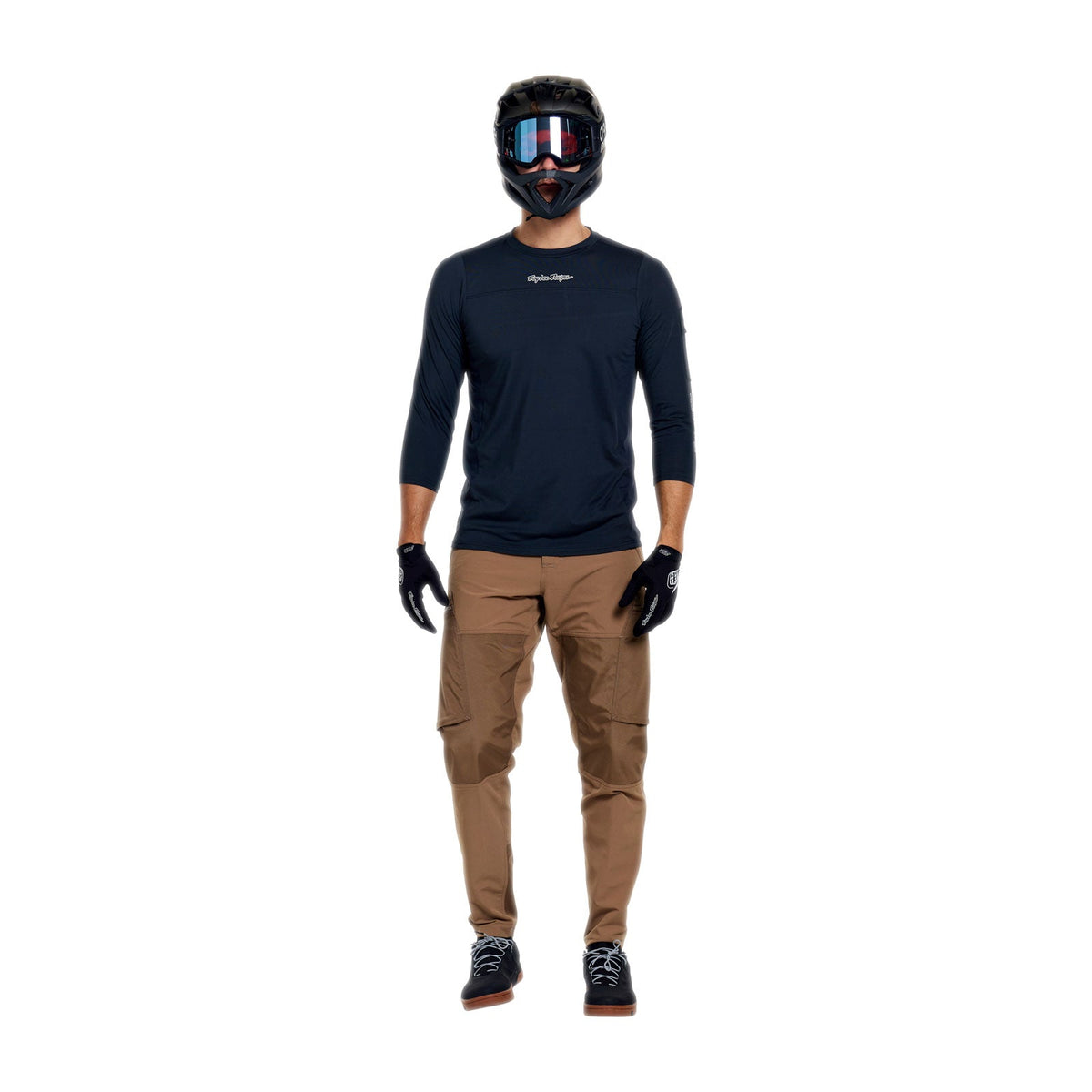 Ruckus Ride 3/4 Tee Mono Carbon