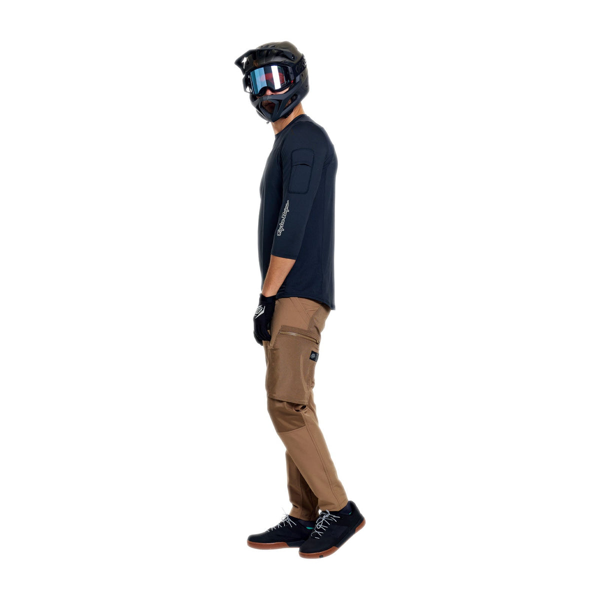 Ruckus Ride 3/4 Tee Mono Carbon