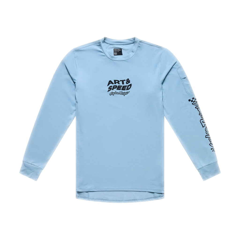 Ruckus Ride LS Tee Waves Dawn Blue