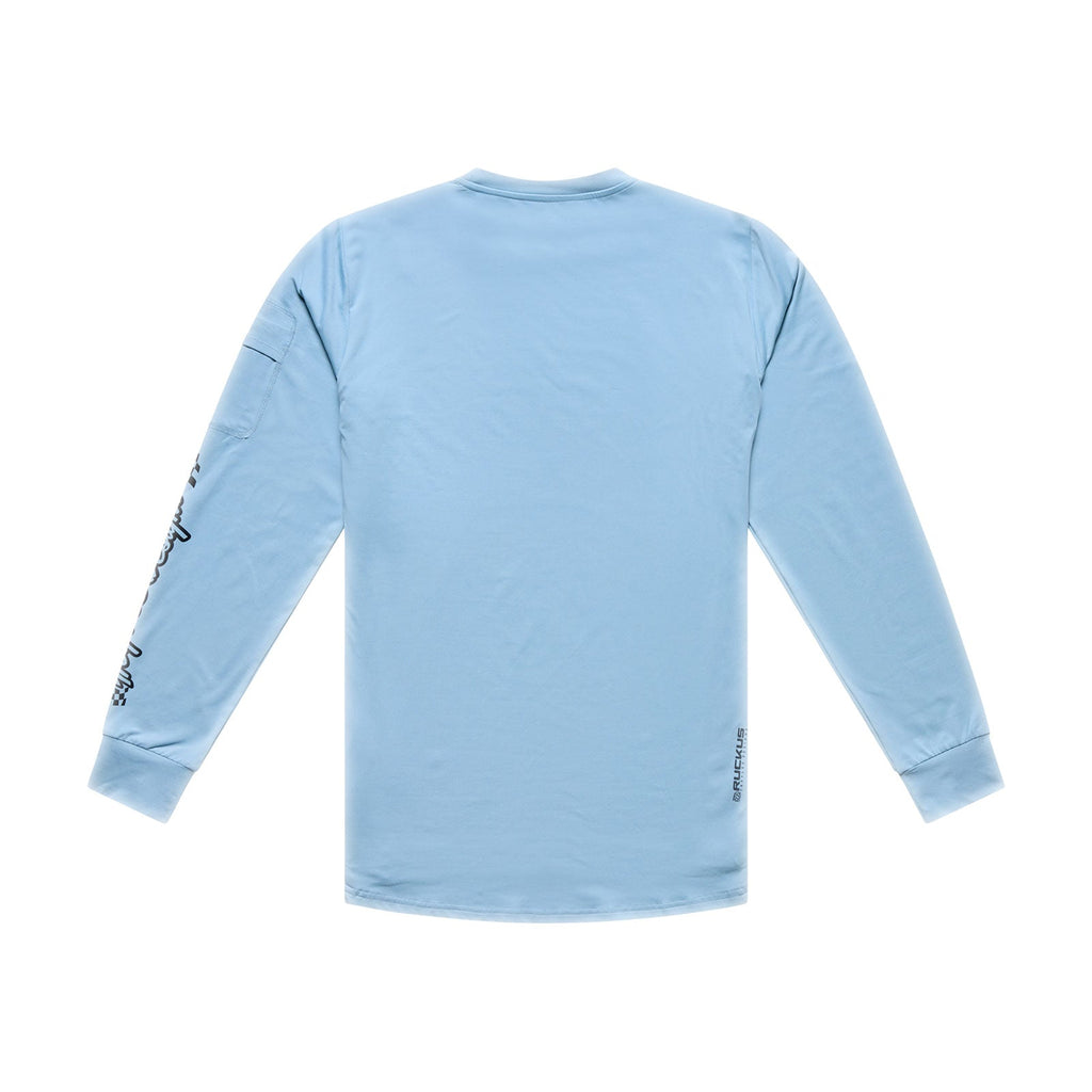 Ruckus Ride LS Tee Waves Dawn Blue