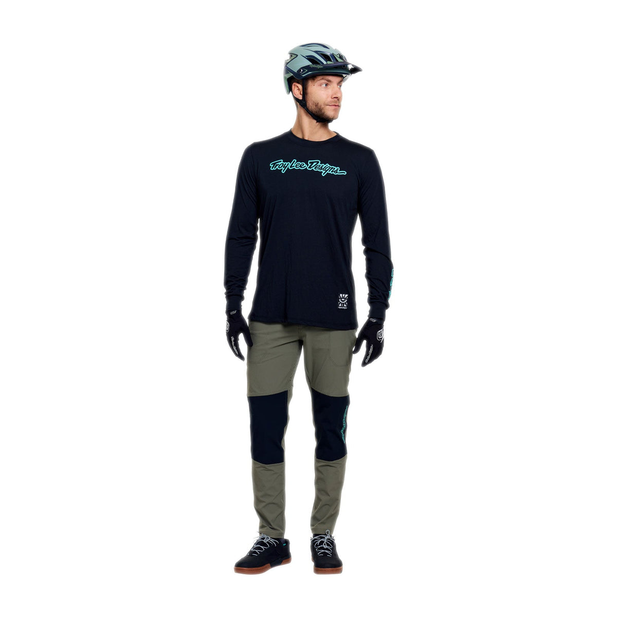 Skyline Ride LS Tee Signature Black / Real Teal