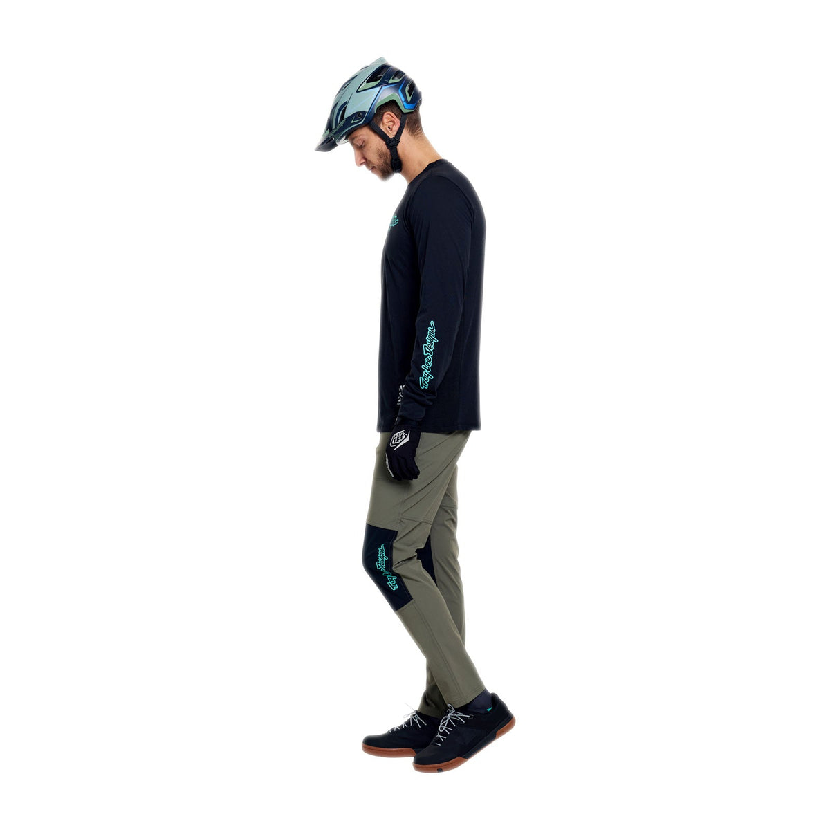 Skyline Ride LS Tee Signature Black / Real Teal