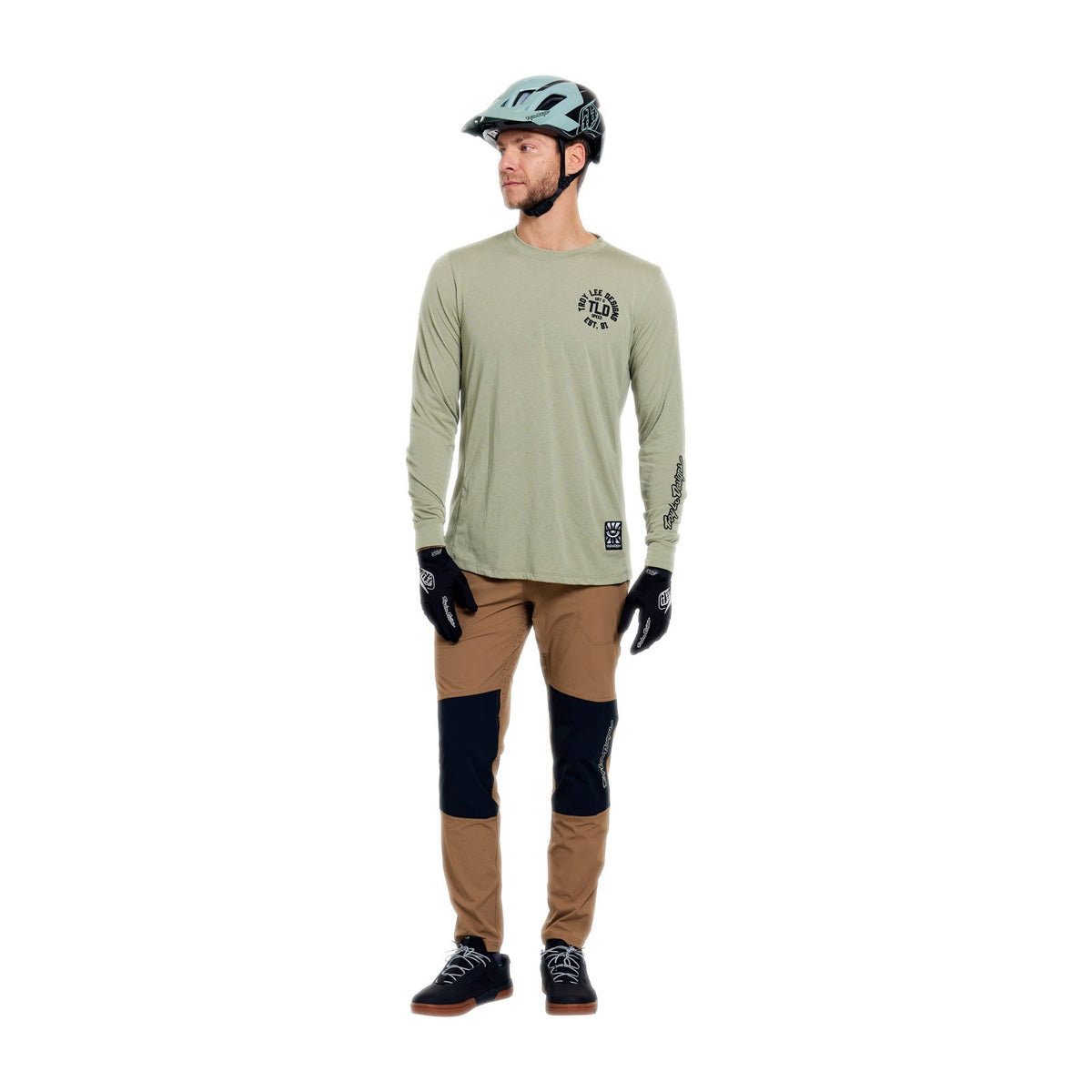 Skyline Ride LS Tee Stamps Sage