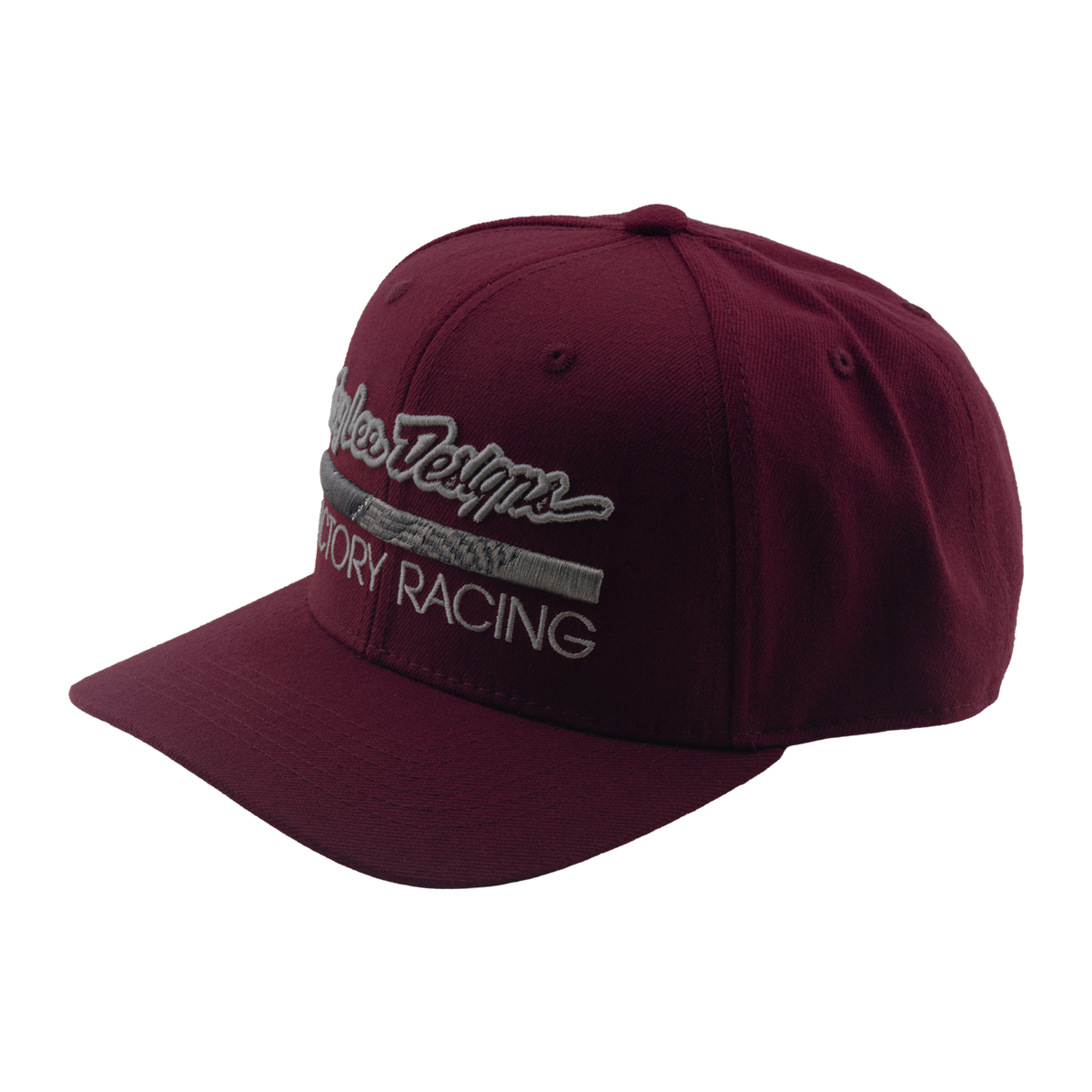 Curved Bill Snapback Troy Lee Designs Factory Racing Burgundy / Gray