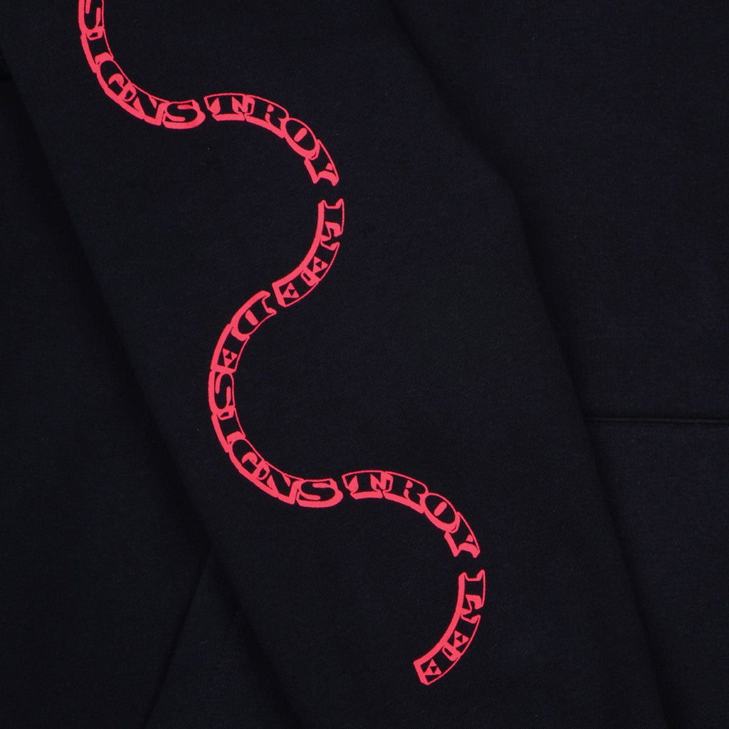 Pullover Hoodie Pink Slips Black