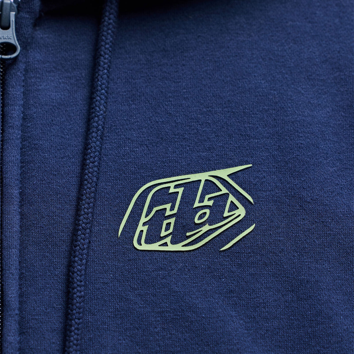 Zip up Hoodie Badge Navy / Sage