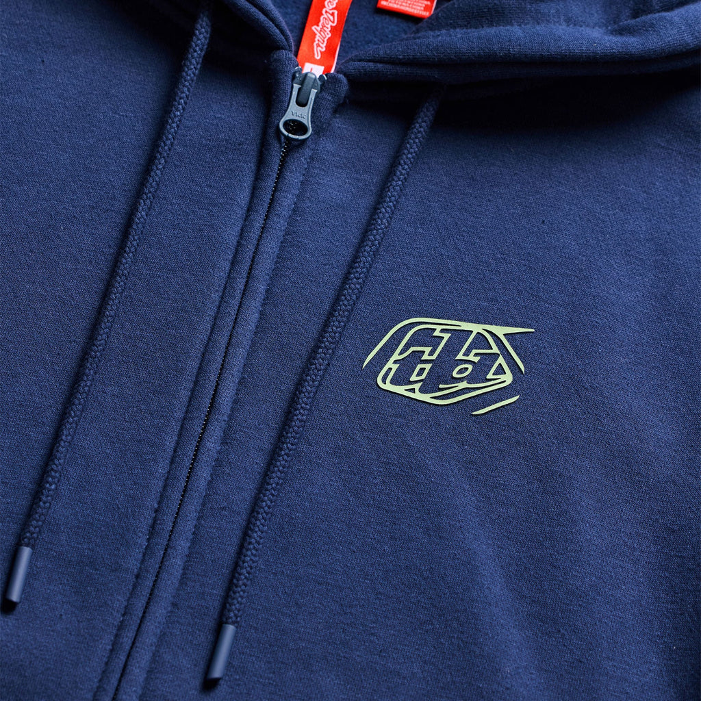 Zip up Hoodie Badge Navy / Sage