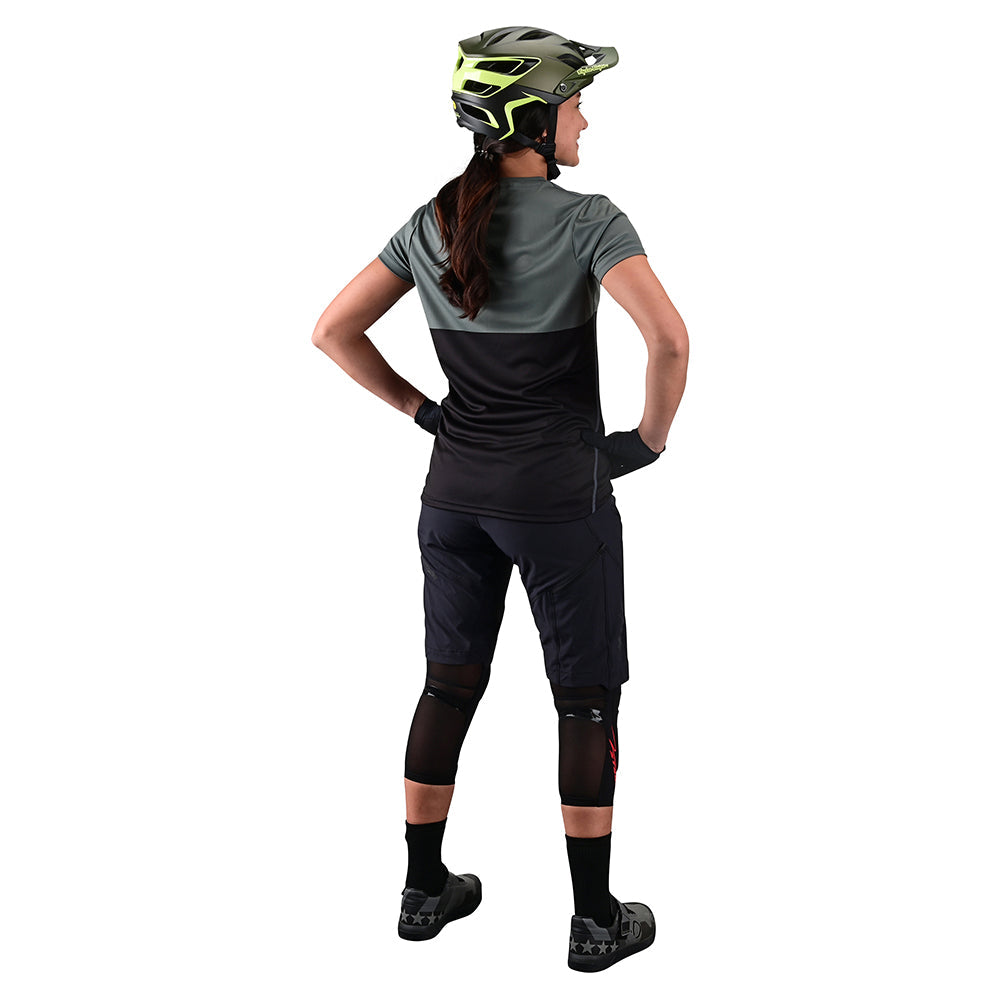 Womens Lilium SS Jersey Block Green / Black