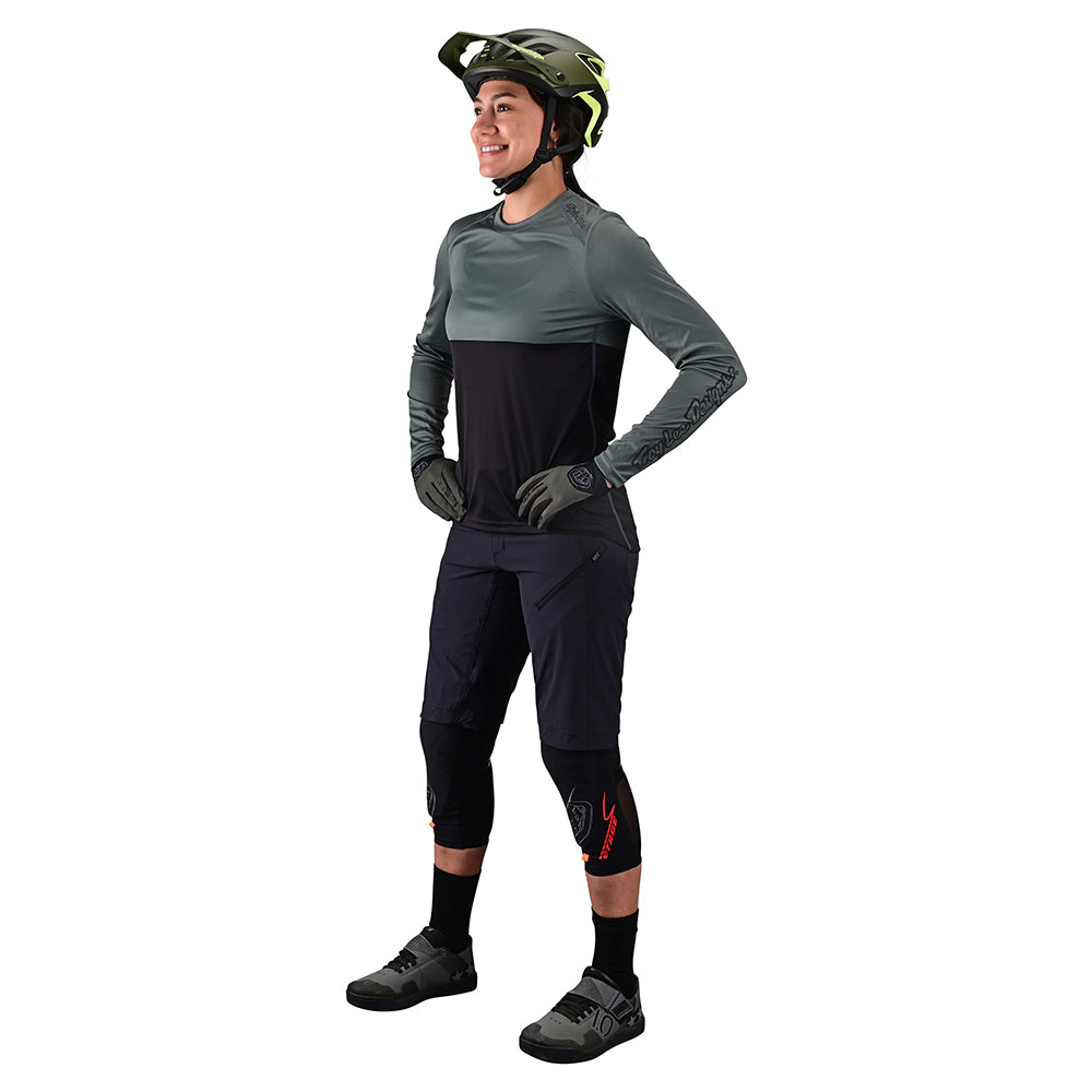 Womens Lilium LS Jersey Block Green / Black