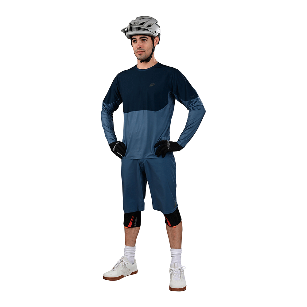 Drift LS Jersey Solid Blue Mirage