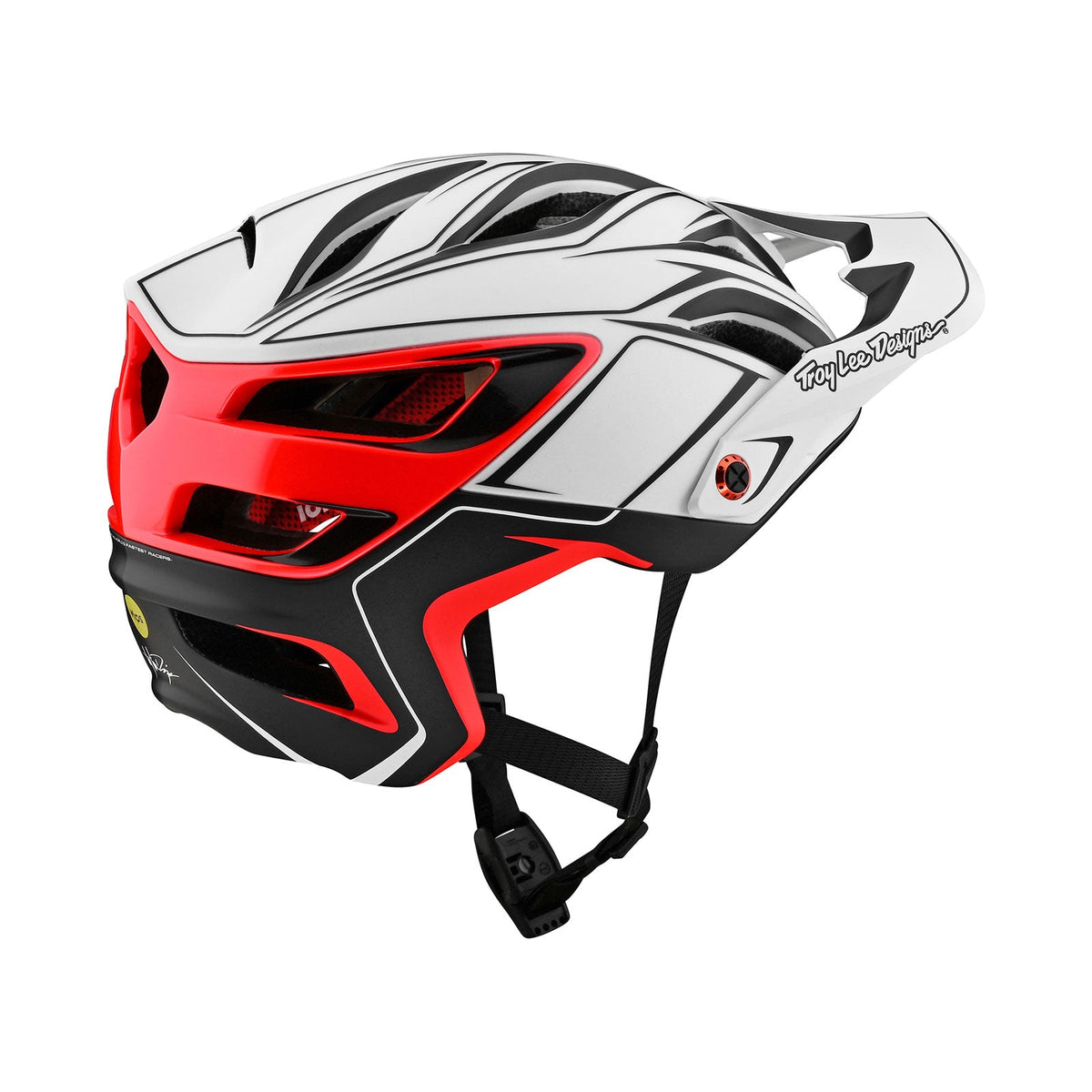 A3 Helmet Pin White / Red