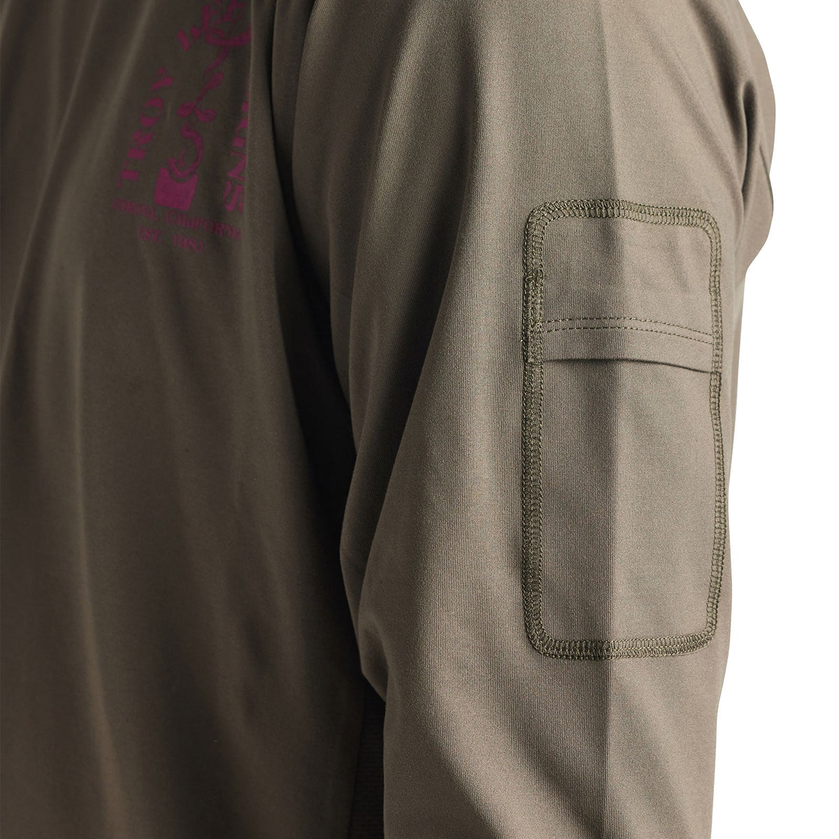 Ruckus Long Sleeve Ride Tee Fangs Olive
