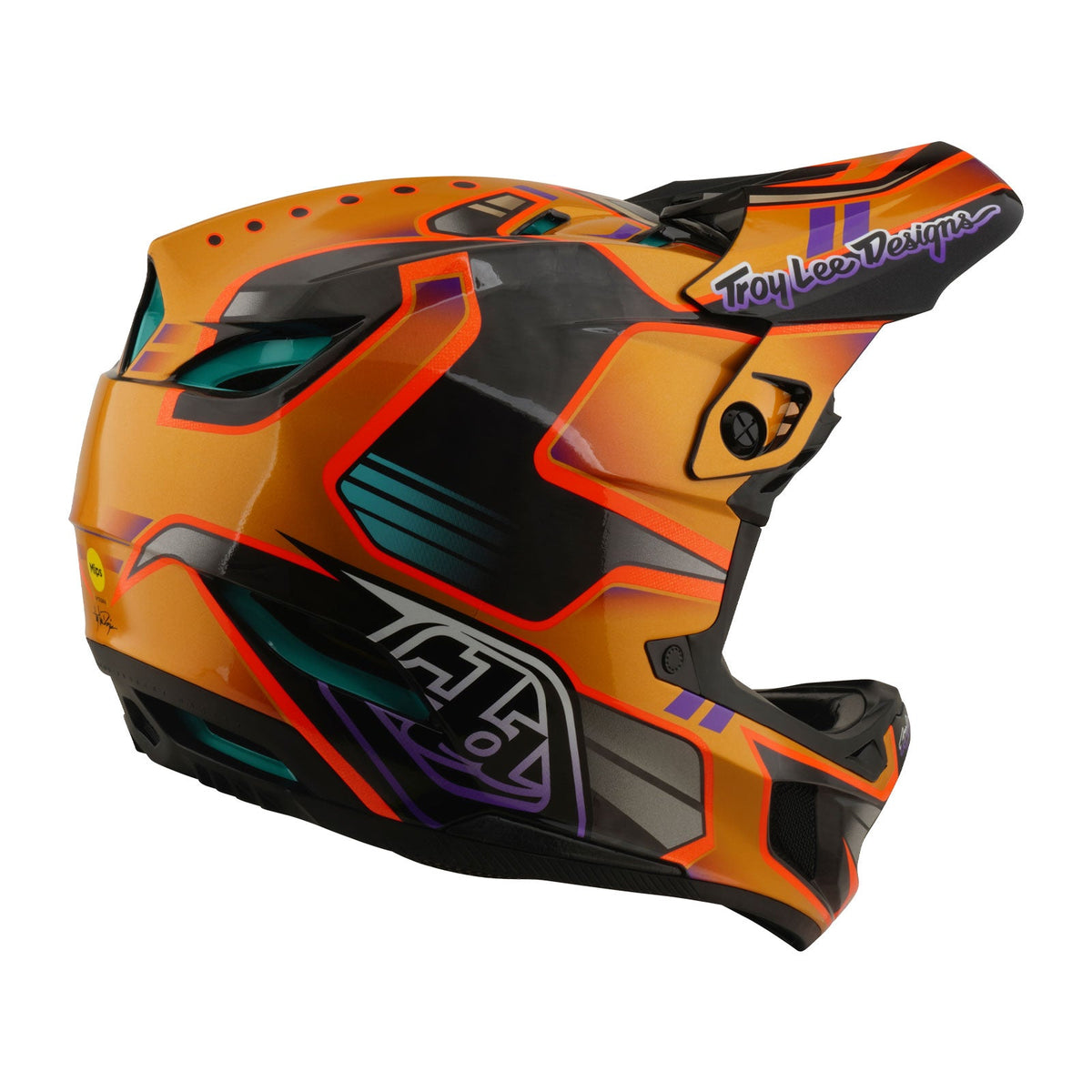 D4 Carbon Helmet Crest Gold