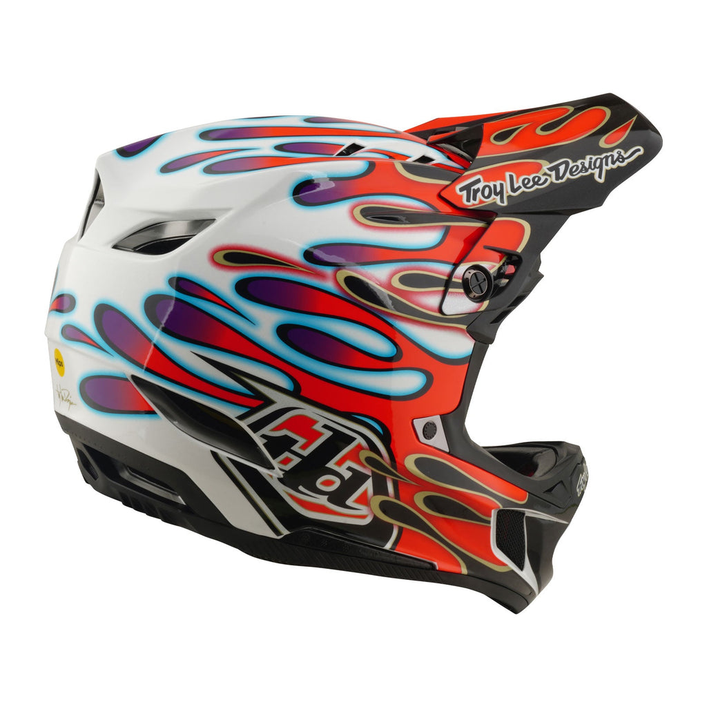 D4 Composite Helmet Overspray White / Red
