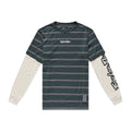 Skyline Fakie Ride LS Tee Stripe Dark Forest
