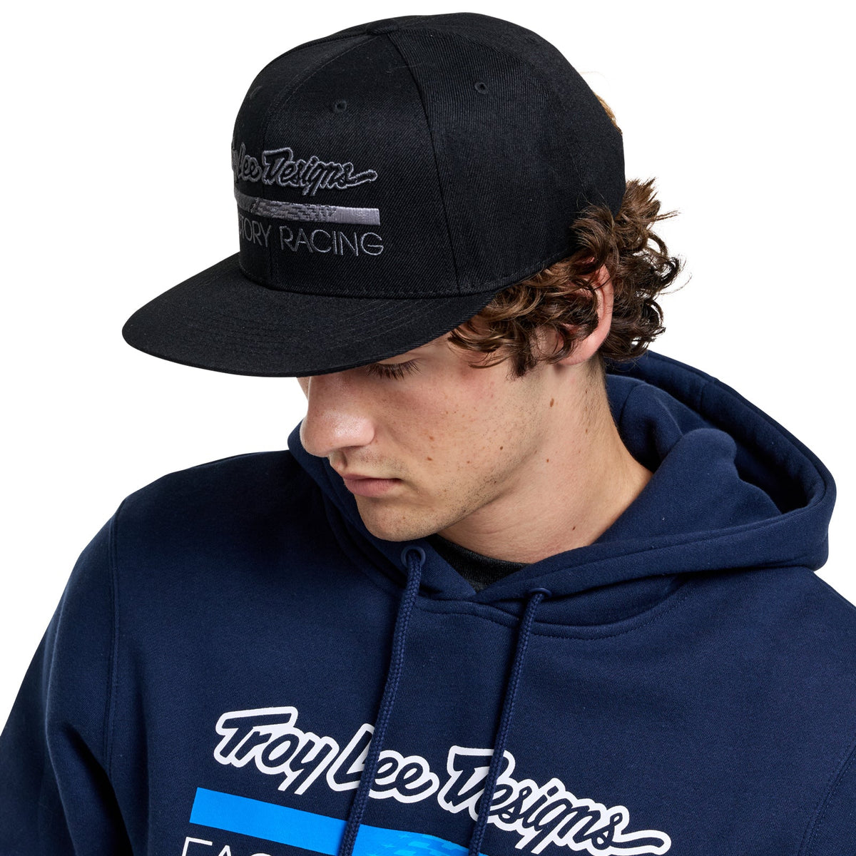 Flat Bill Snapback Troy Lee Designs Factory Racing Black / Gray