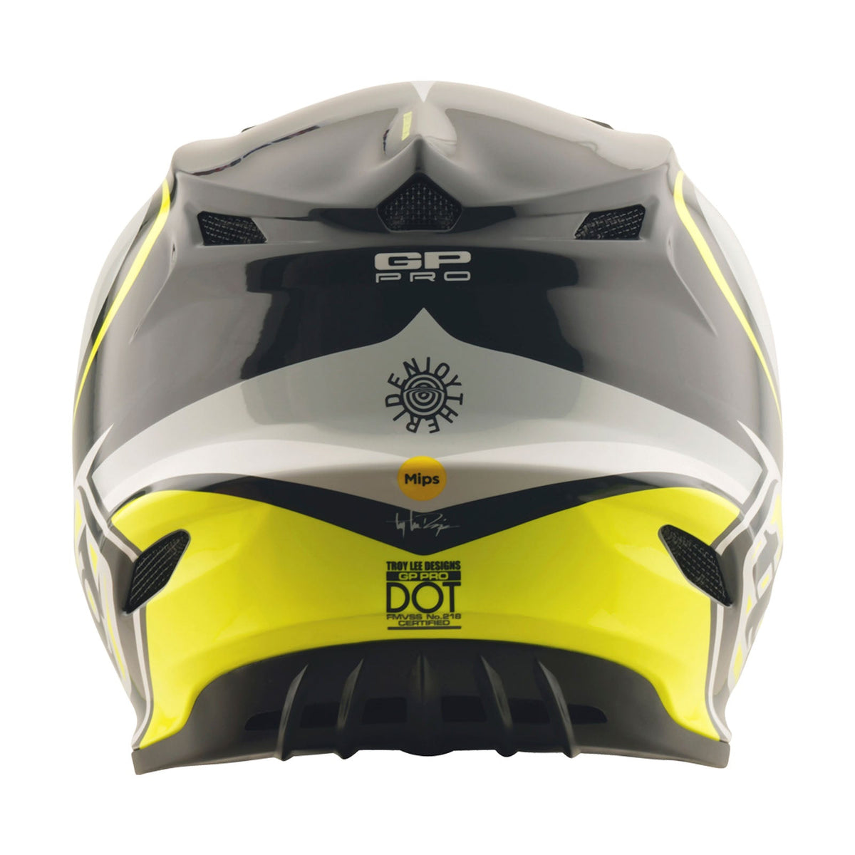 GP Pro Helmet Crossover Gray / Flo Yellow