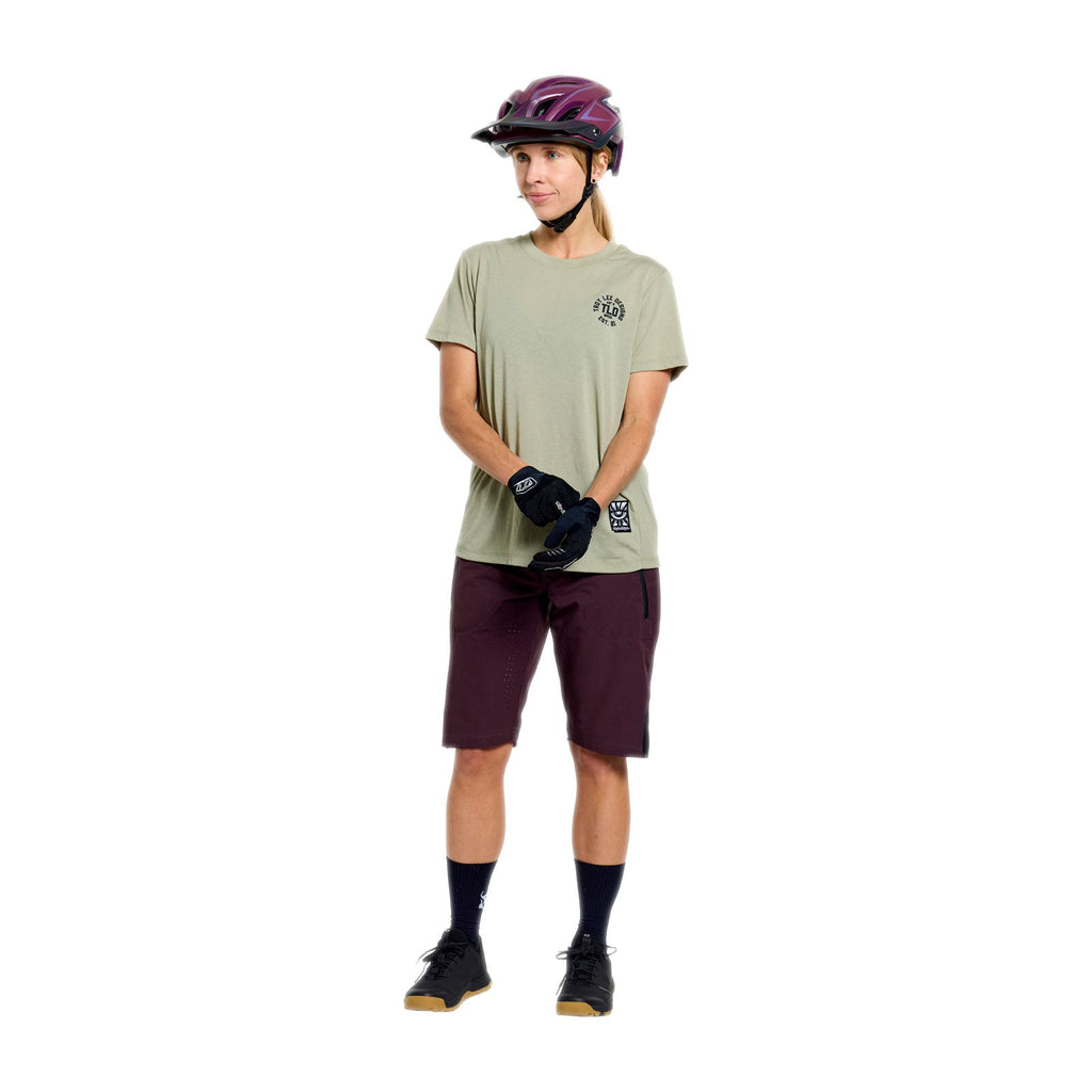 Womens Lilium Ride SS Tee Stamps Sage