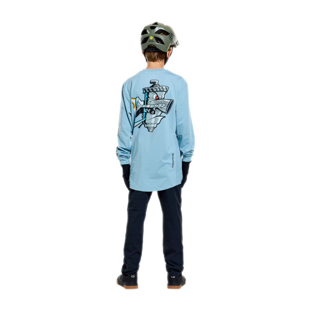 Youth Ruckus Ride LS Tee Carbs Dawn Blue