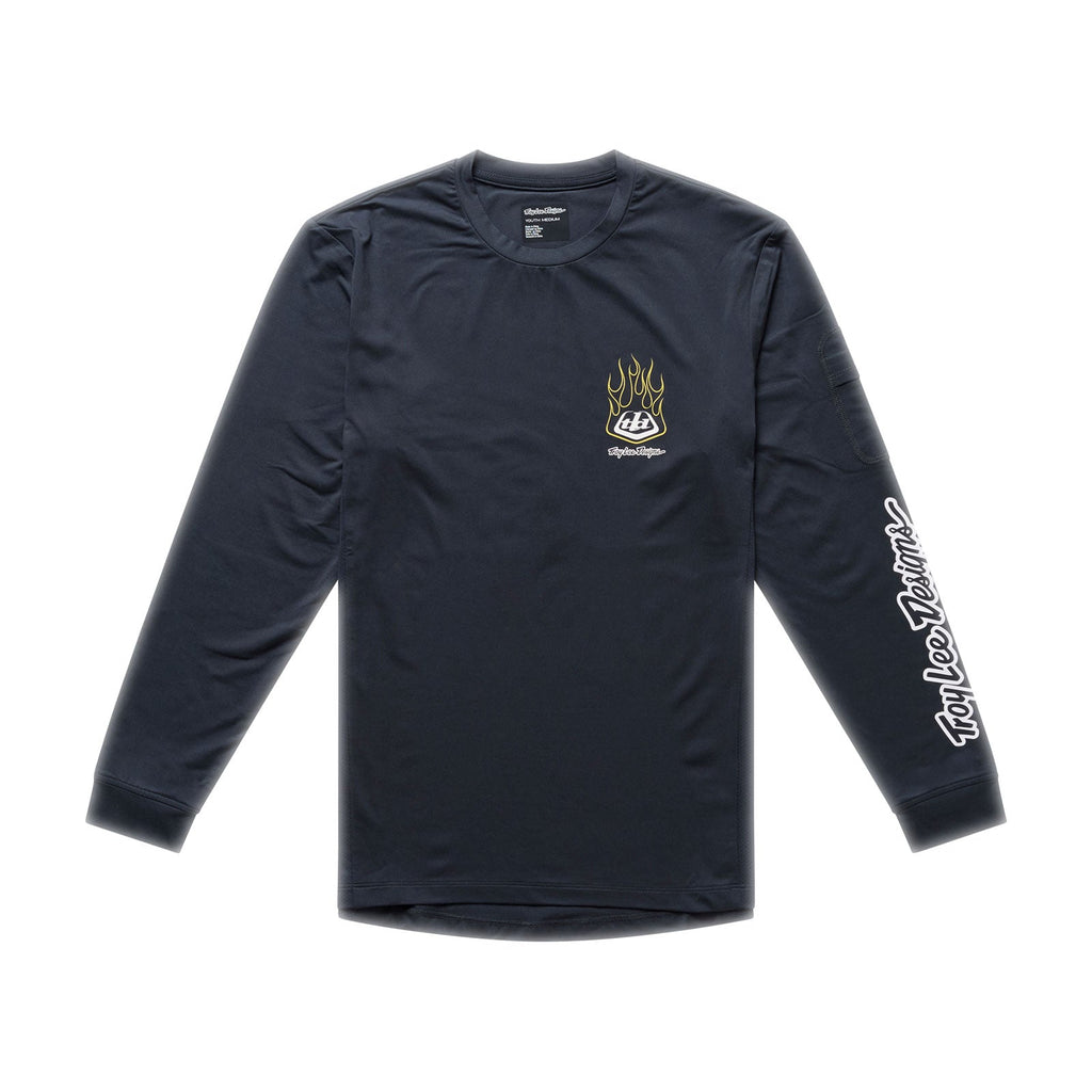 Youth Ruckus Ride LS Tee Pressed Carbon