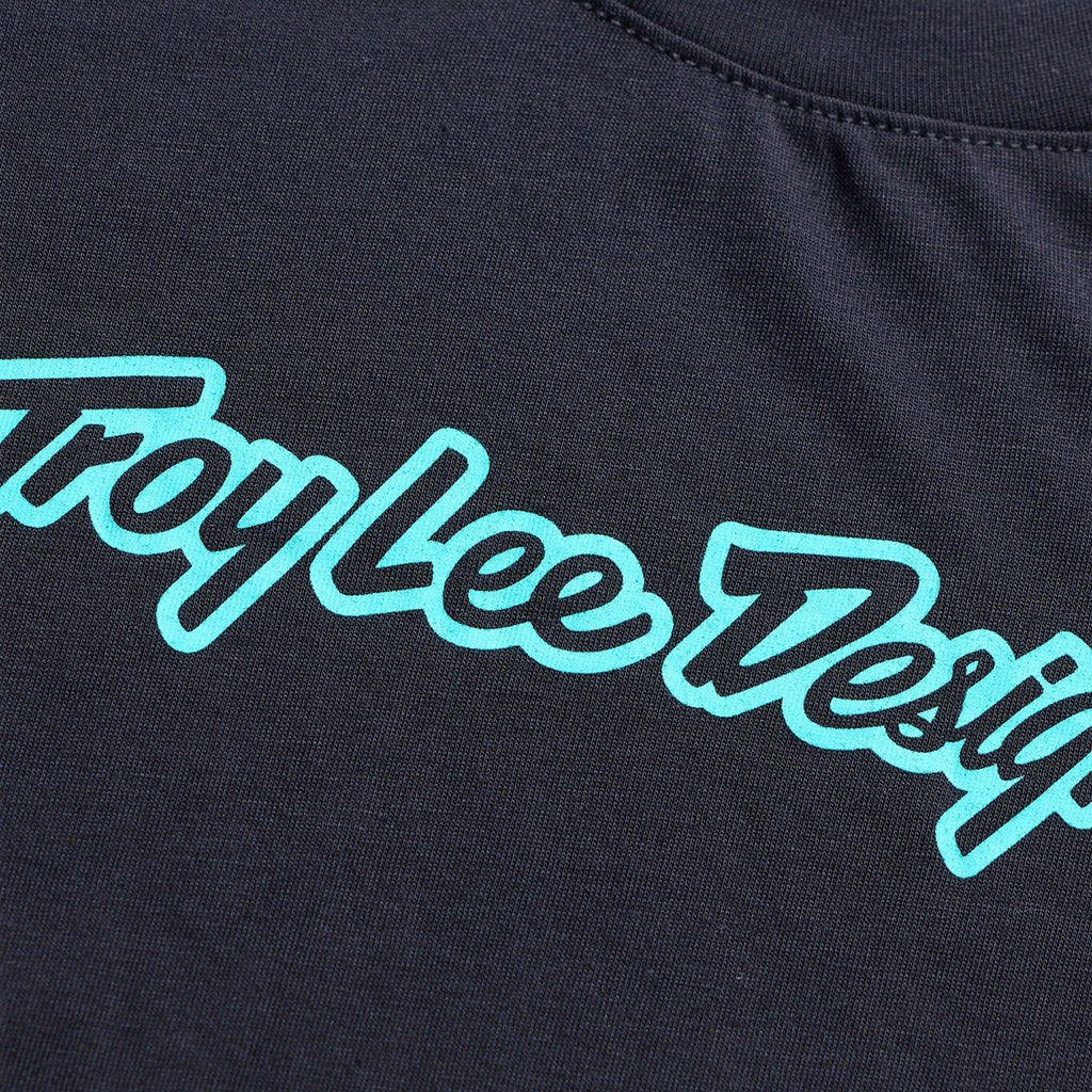 Youth Skyline Ride SS Tee Signature Black / Real Teal