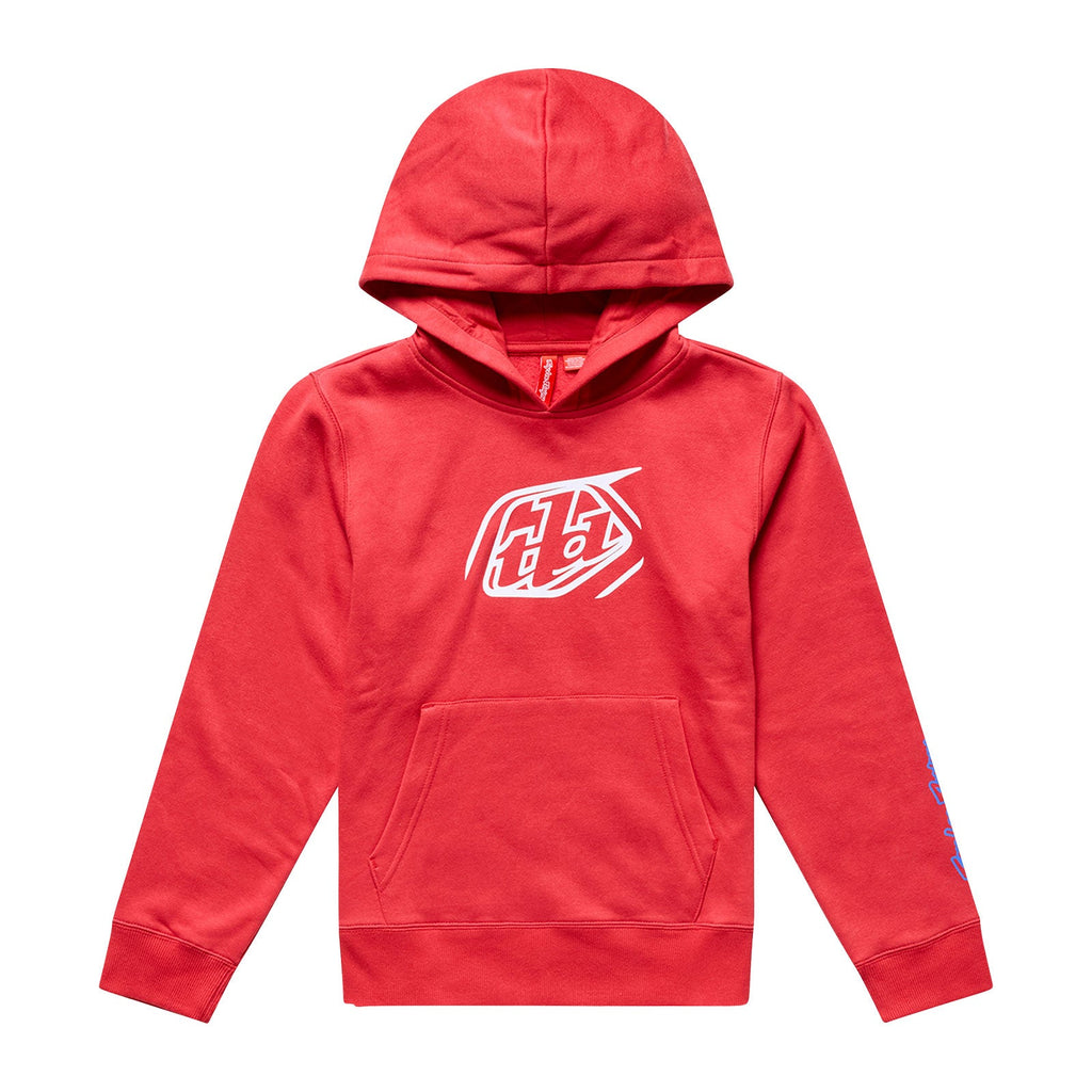 Youth Pullover Hoodie Badge Scarlet