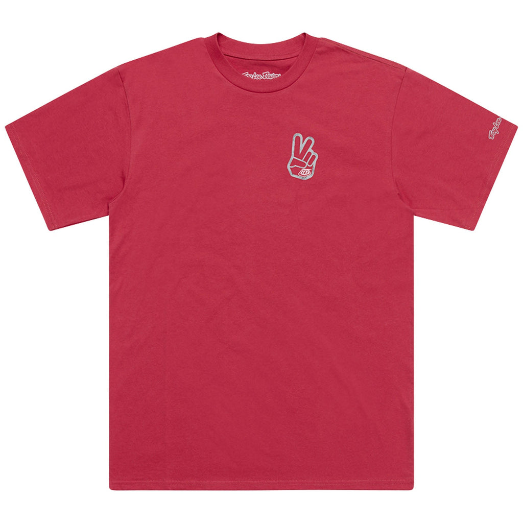 Short Sleeve Tee Peace Out Fuchsia