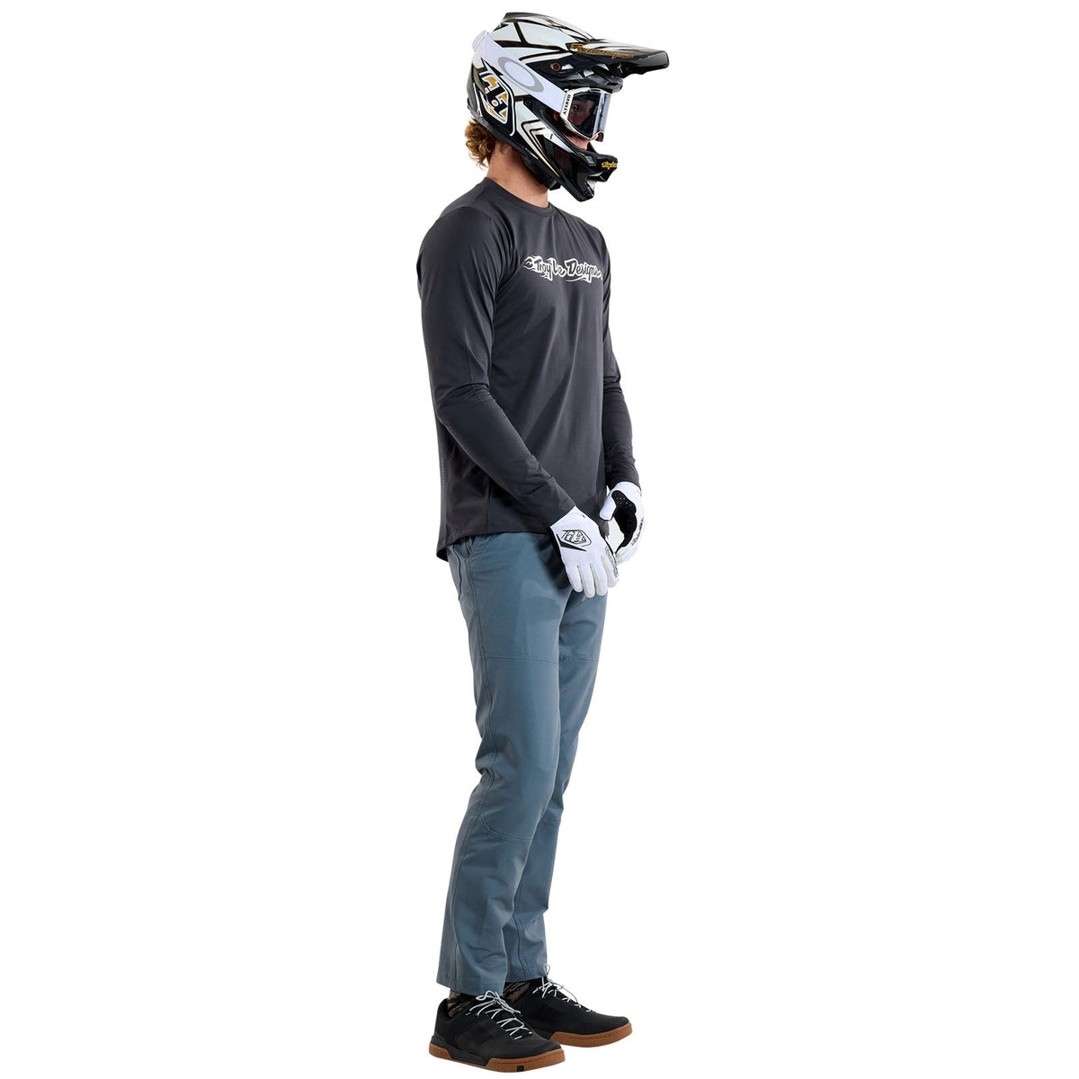 Ruckus Long Sleeve Ride Tee Burn Out Carbon