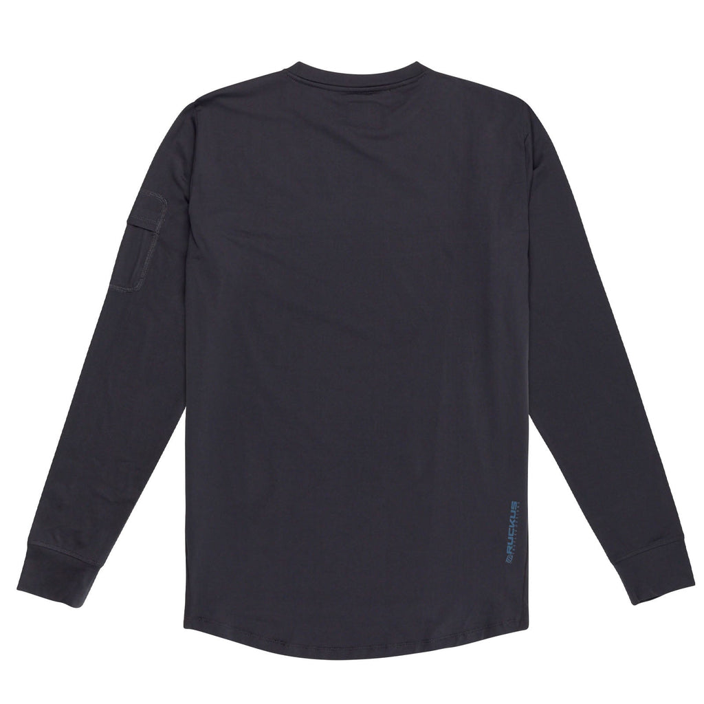 Youth Ruckus Long Sleeve Ride Tee Burn Out Carbon