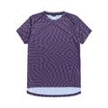 Womens Lilium Short Sleeve Jersey Twisted Checkers Deep Purple